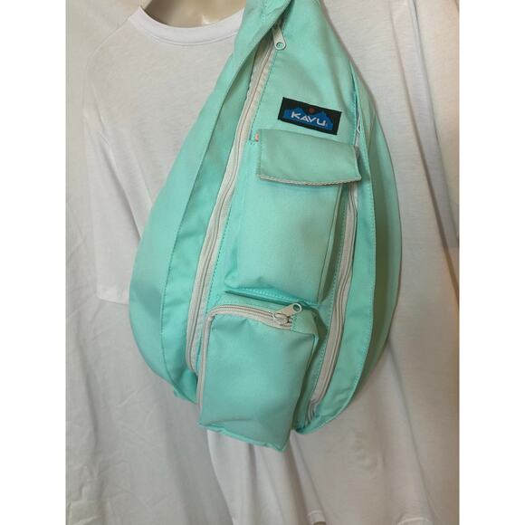 KAVU Mint Rope Sling Bag Outdoor Travel Crossbody Gift Ready Backpack - Picture 6 of 8